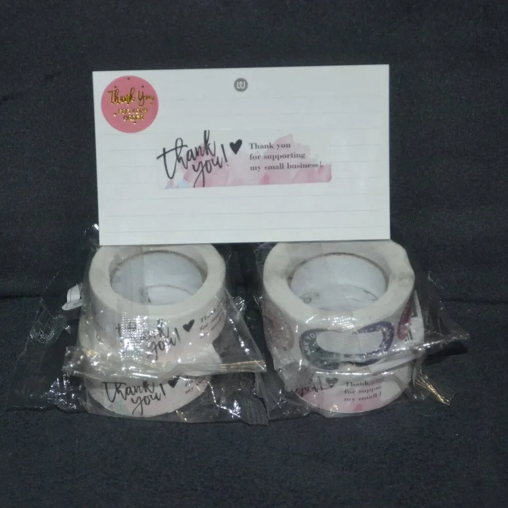 860 CT THANK YOU For supporting my small business 4 Rolls Sticker bundle